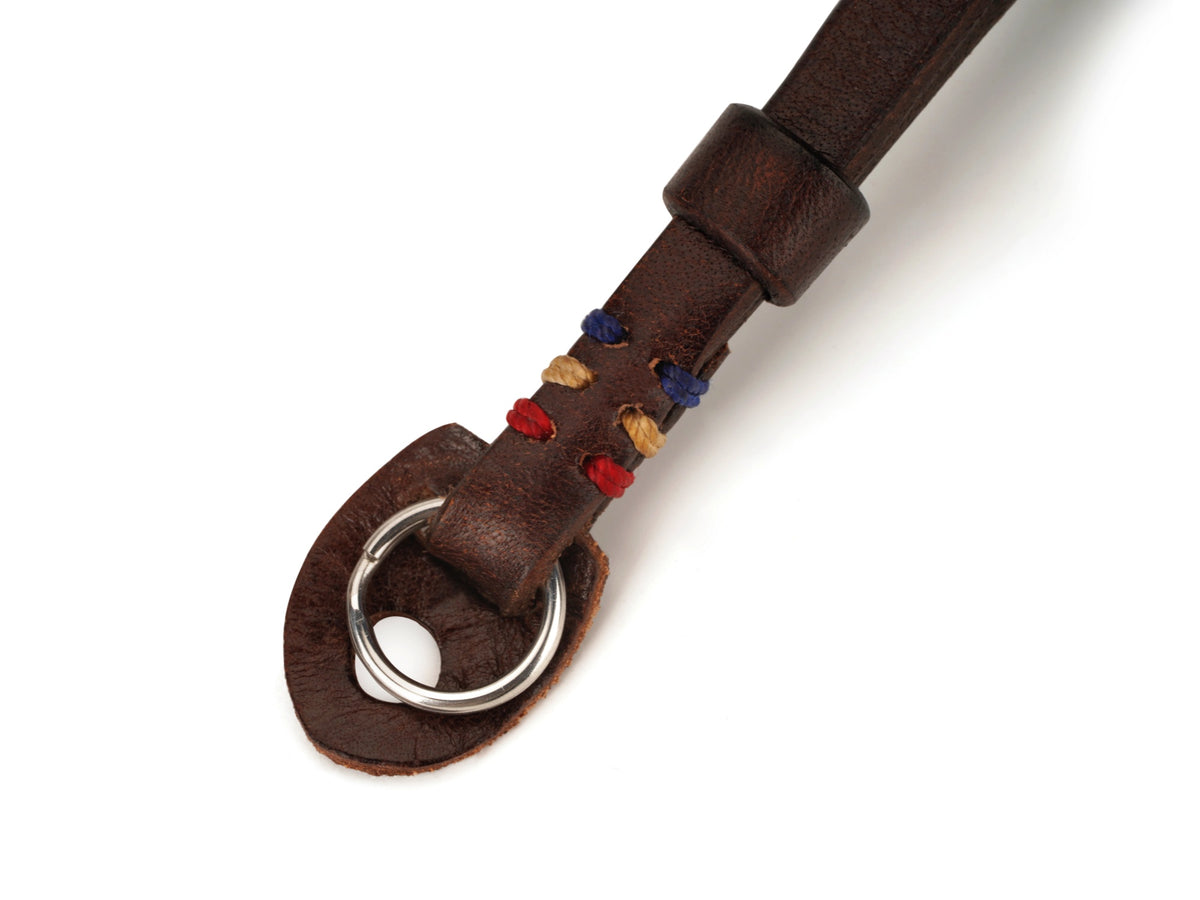 Thread Camera Strap Cowhide Leather Camera Wrist Strap with Colored Thread – CRABOPHOTO